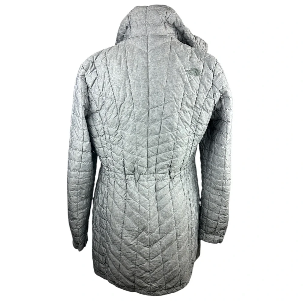 The North Face ThermoBall Parka Jacket Gray Puffer Hooded Outdoor Women's Medium - Picture 15 of 16